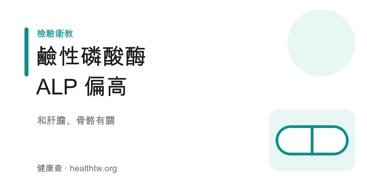 鹼性磷酸酶 ALP 健檢數值示意圖