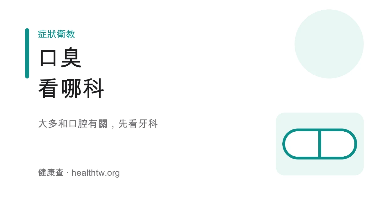 口臭口腔清潔就醫示意圖