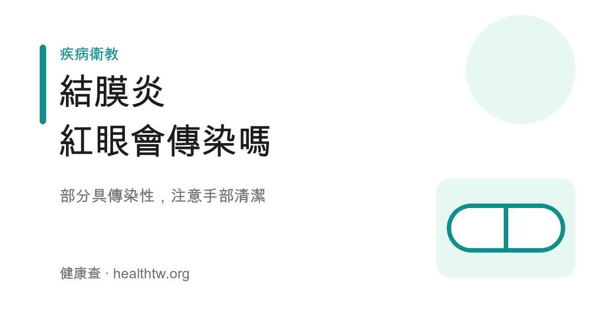 結膜炎紅眼分泌物與傳染基本認識示意圖