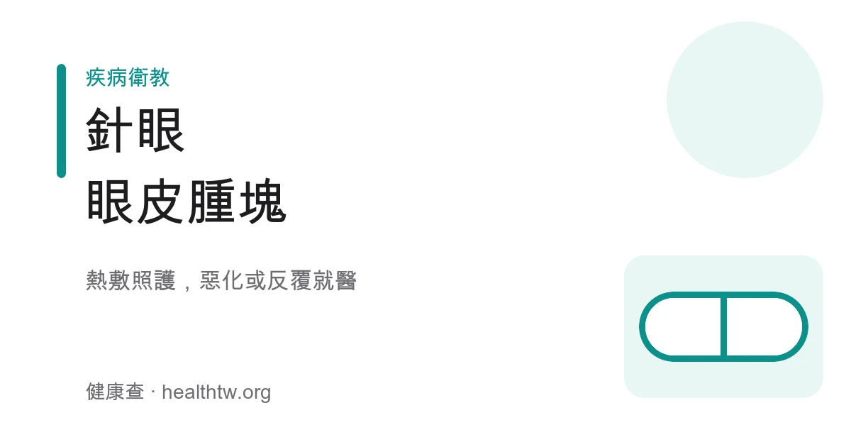 針眼麥粒腫眼皮腫塊示意圖
